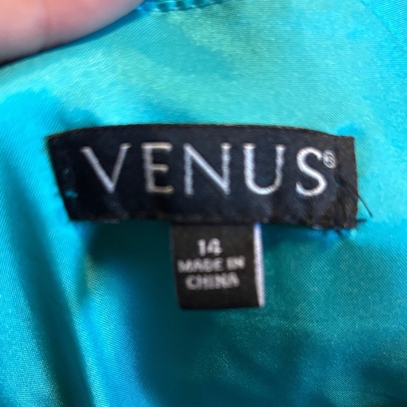 Venus Elegant Blue Paisley Dress - Picture 2 of 2